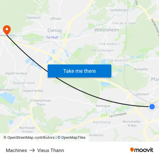 Machines to Vieux Thann map