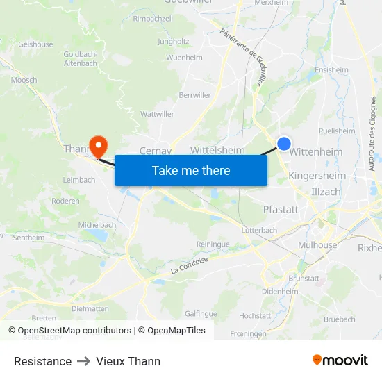 Resistance to Vieux Thann map