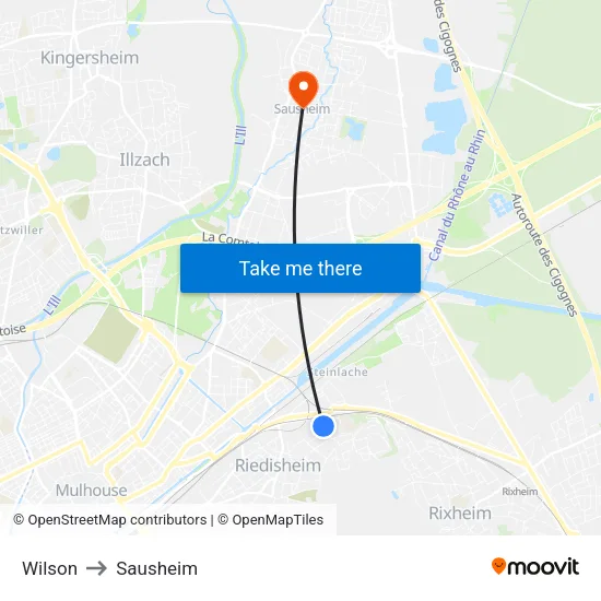 Wilson to Sausheim map