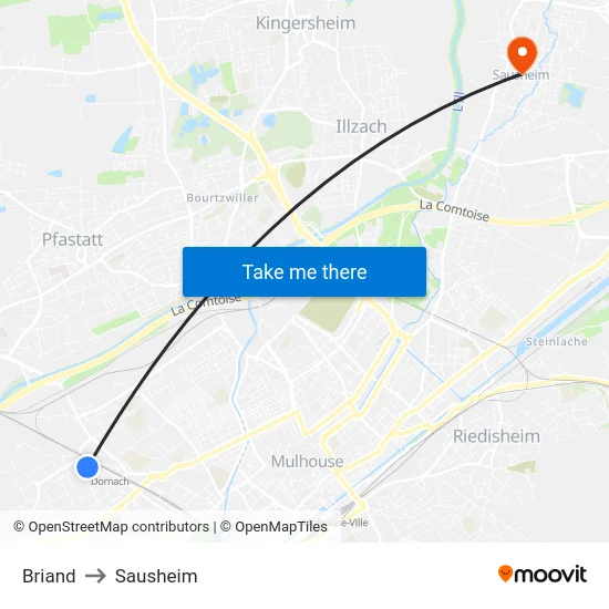 Briand to Sausheim map