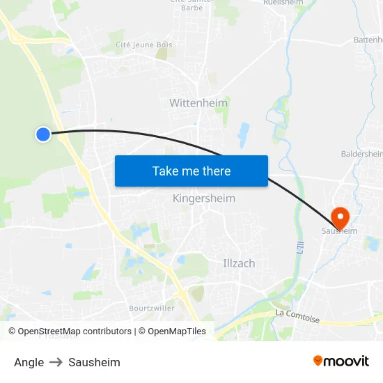 Angle to Sausheim map