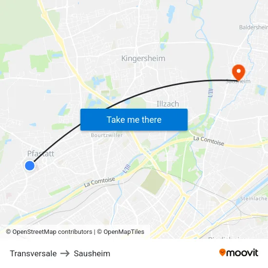 Transversale to Sausheim map