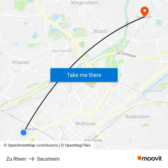 Zu Rhein to Sausheim map
