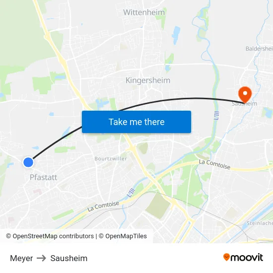 Meyer to Sausheim map