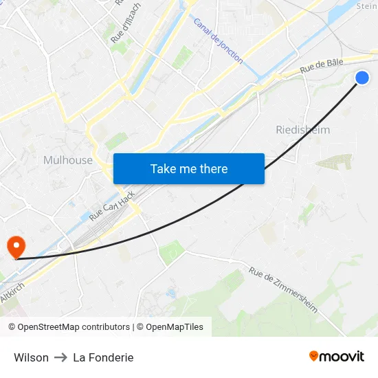 Wilson to La Fonderie map