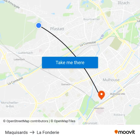 Maquisards to La Fonderie map