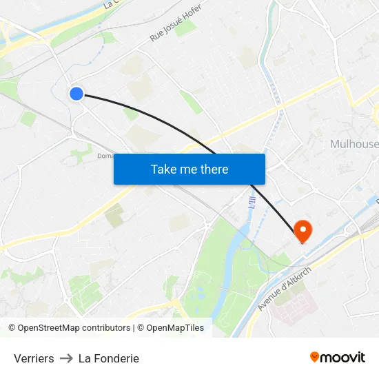 Verriers to La Fonderie map