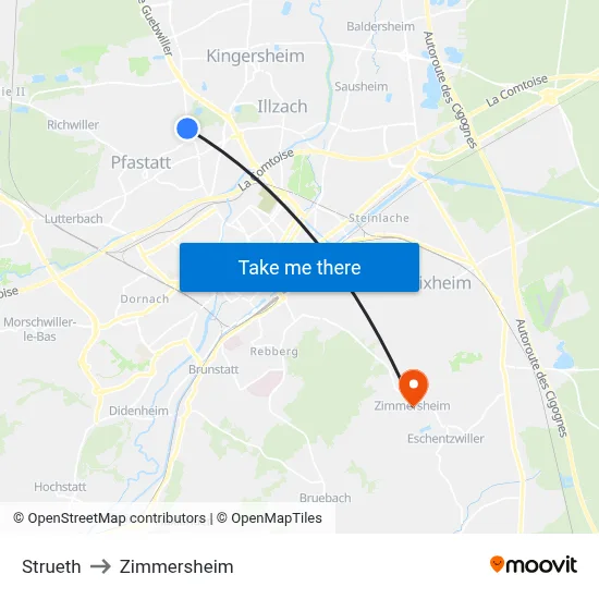 Strueth to Zimmersheim map