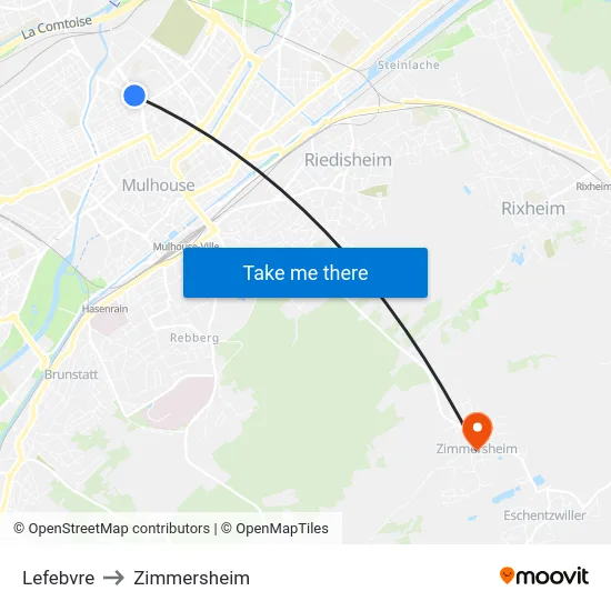 Lefebvre to Zimmersheim map