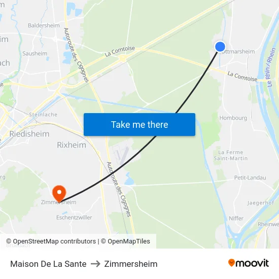 Maison De La Sante to Zimmersheim map