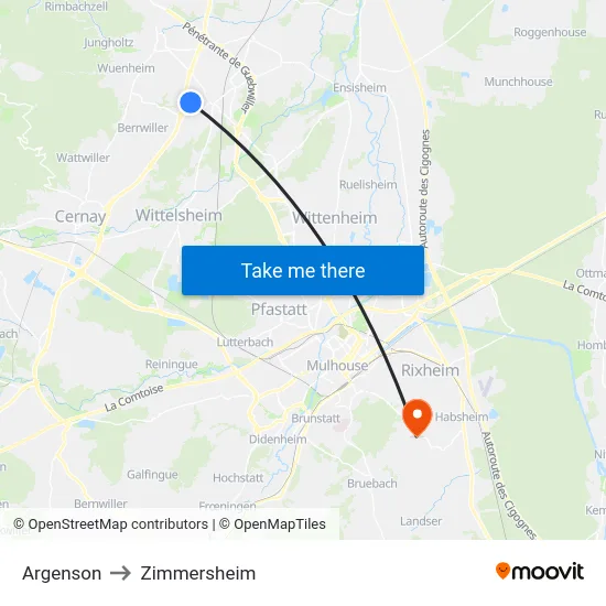 Argenson to Zimmersheim map