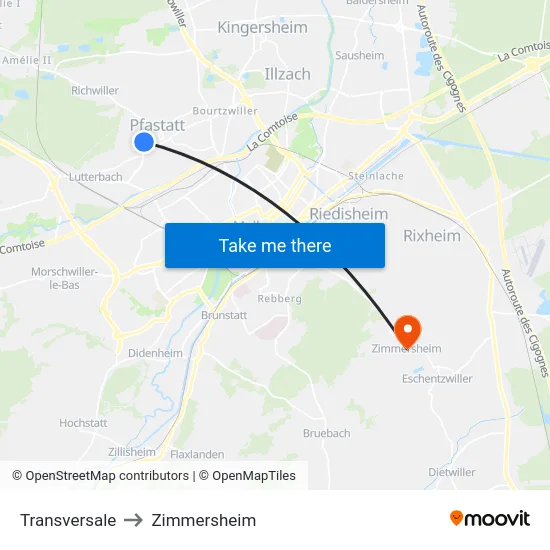Transversale to Zimmersheim map