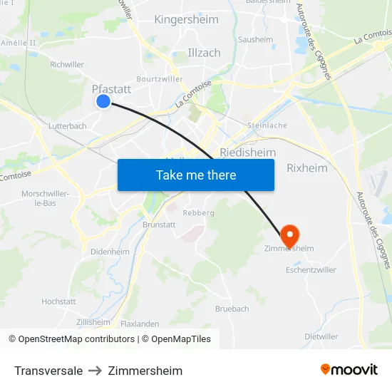 Transversale to Zimmersheim map