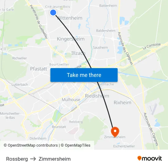 Rossberg to Zimmersheim map