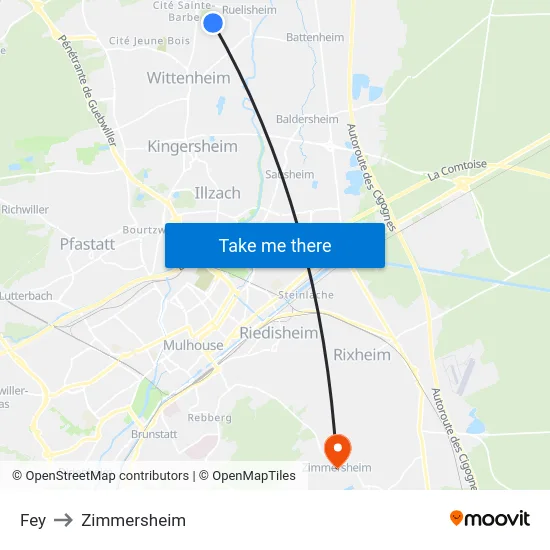 Fey to Zimmersheim map