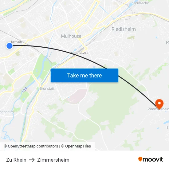 Zu Rhein to Zimmersheim map
