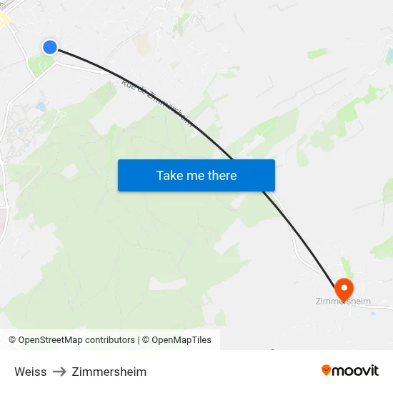 Weiss to Zimmersheim map