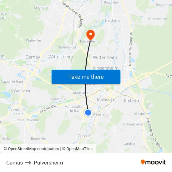 Camus to Pulversheim map