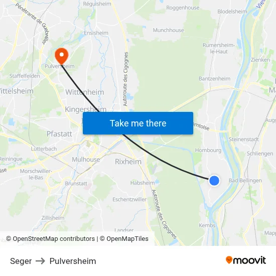 Seger to Pulversheim map