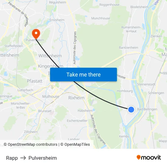 Rapp to Pulversheim map