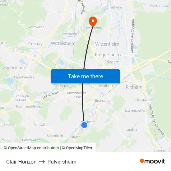 Clair Horizon to Pulversheim map