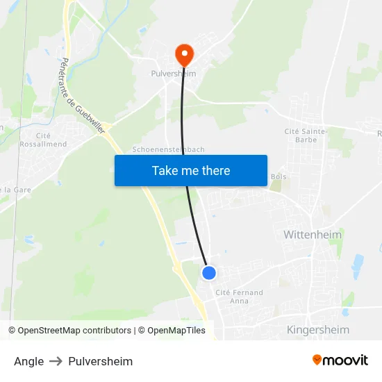 Angle to Pulversheim map