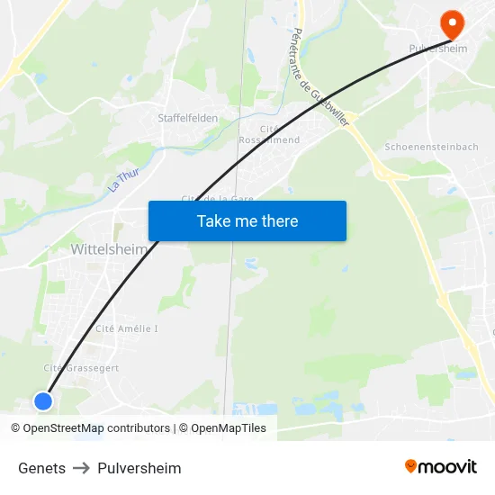 Genets to Pulversheim map