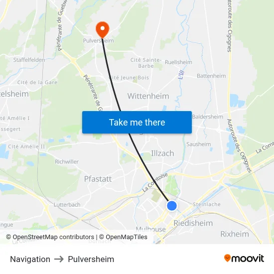 Navigation to Pulversheim map