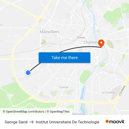 George Sand to Institut Universitaire De Technologie map