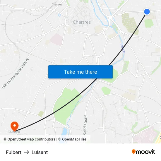 Fulbert to Luisant map