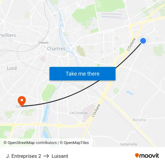 J. Entreprises 2 to Luisant map