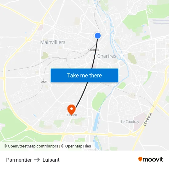 Parmentier to Luisant map