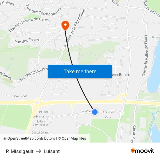 P. Missigault to Luisant map