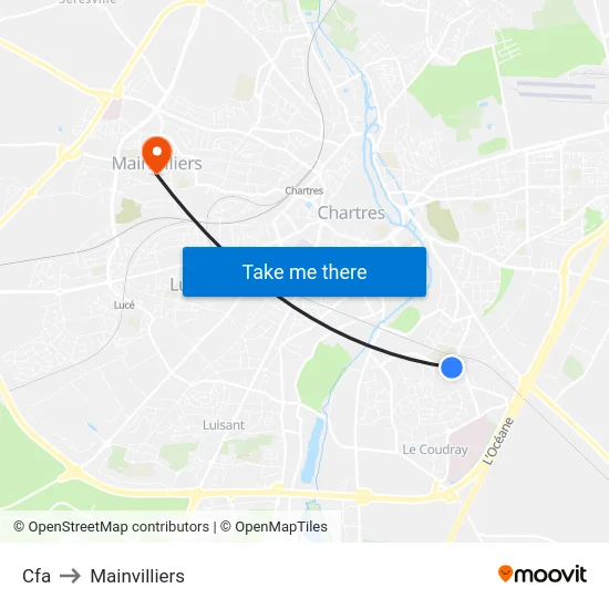 Cfa to Mainvilliers map