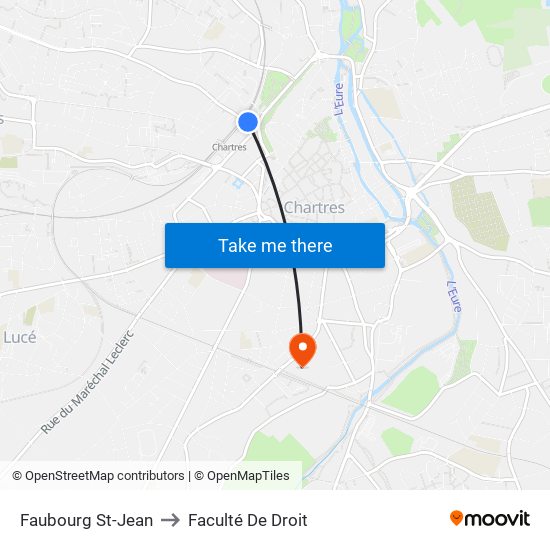 Faubourg St-Jean to Faculté De Droit map