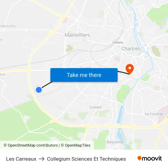 Les Carreaux to Collegium Sciences Et Techniques map
