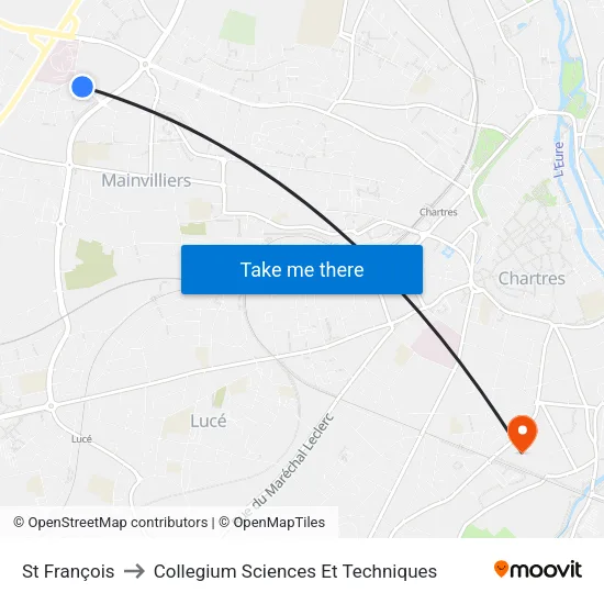 Clinique to Collegium Sciences Et Techniques map