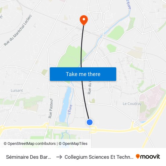 Séminaire Des Barbelés to Collegium Sciences Et Techniques map