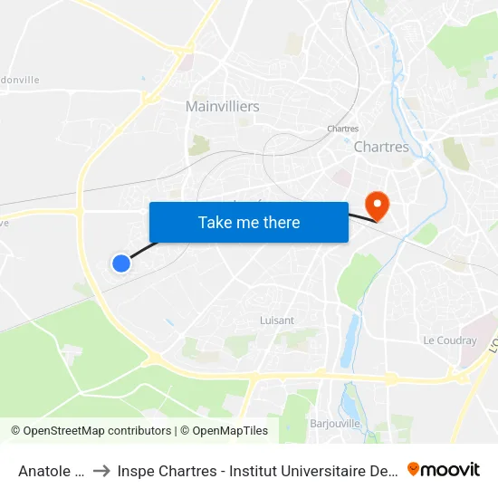 Anatole France to Inspe Chartres - Institut Universitaire De Formation Des Maîtres map