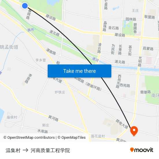 温集村 to 河南质量工程学院 map