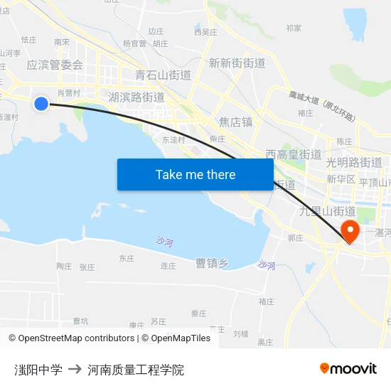 滍阳中学 to 河南质量工程学院 map
