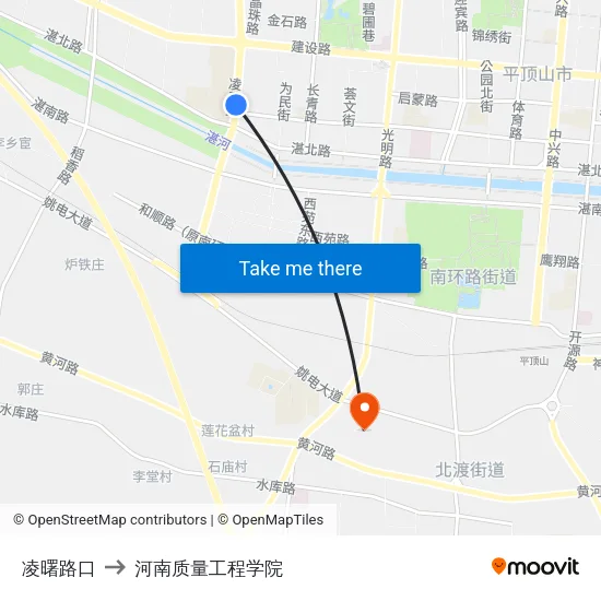 凌曙路口 to 河南质量工程学院 map