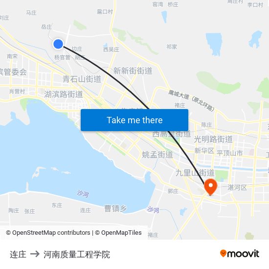 连庄 to 河南质量工程学院 map