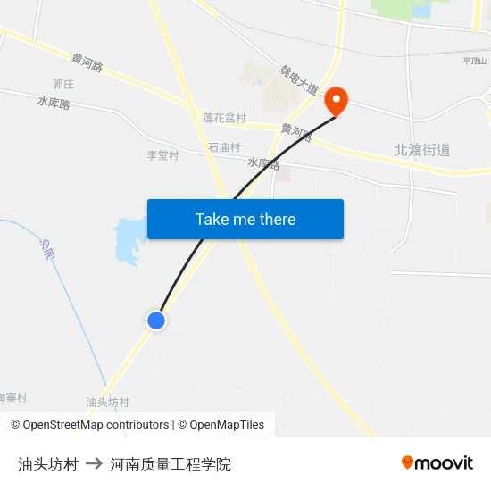 油头坊村 to 河南质量工程学院 map