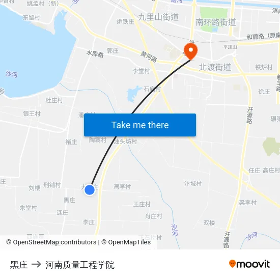 黑庄 to 河南质量工程学院 map