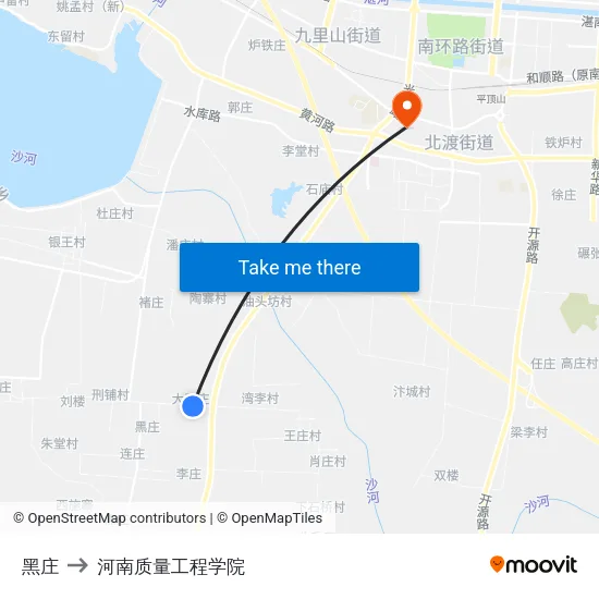 黑庄 to 河南质量工程学院 map