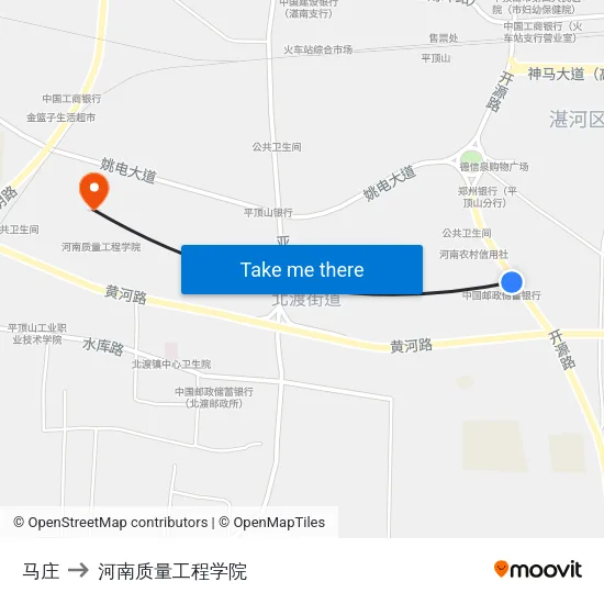 马庄 to 河南质量工程学院 map