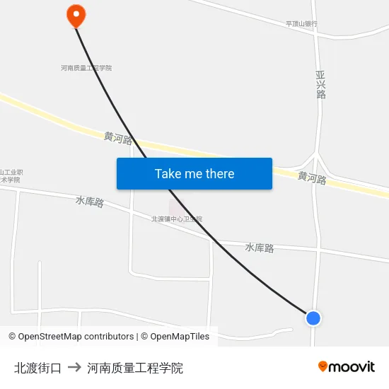 北渡街口 to 河南质量工程学院 map