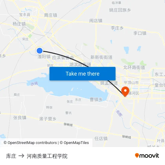 库庄 to 河南质量工程学院 map