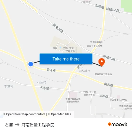 石庙 to 河南质量工程学院 map